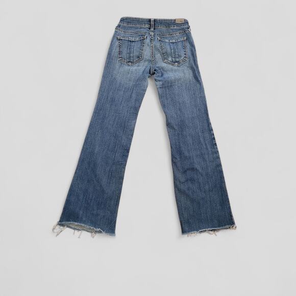 ARIAT Lucy Trouser Jeans Women’s 25R Mid Rise Wide Leg Stretch Denim Raw Hem - Picture 6 of 13